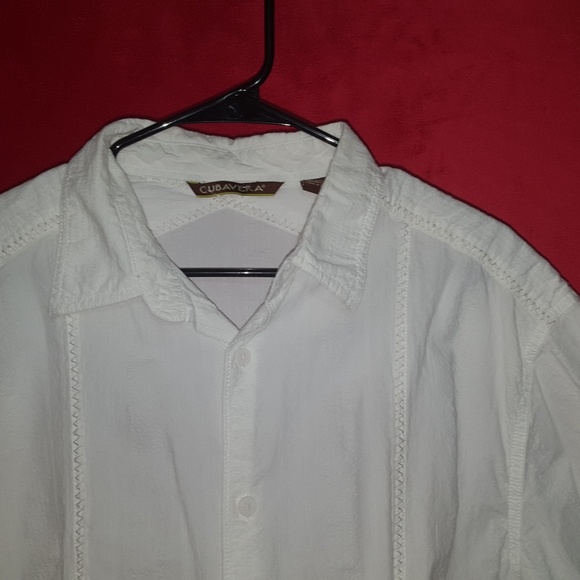*SOLD*Cubavera White Button Shirt - Picture 1 of 6